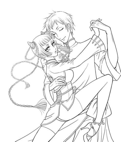 Anime Couple Coloring Pages Printable For Free Download