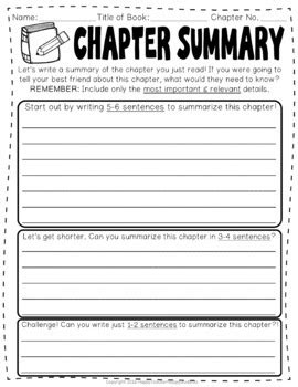️ It novel chapter summaries. How to Write a Summary of a Book Chapter ...