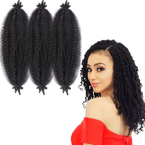 Buy Packs Natural Black Springy Afro Twist Hair Inch Iximii Pre