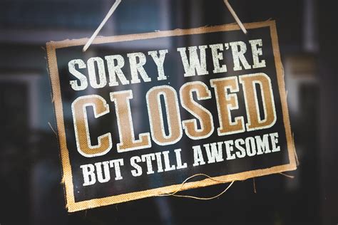 Sorry Were Closed But Still Awesome Tag · Free Stock Photo