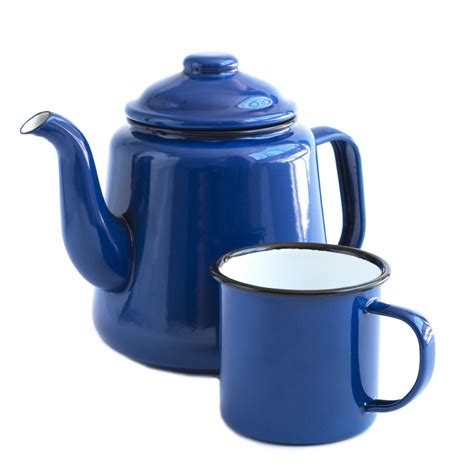 Blue Enamel Teapot A G Hendy And Co Homestore
