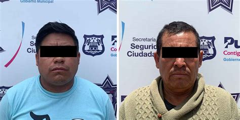 Policía Municipal de Puebla detuvo a dos hombres por el delito de robo