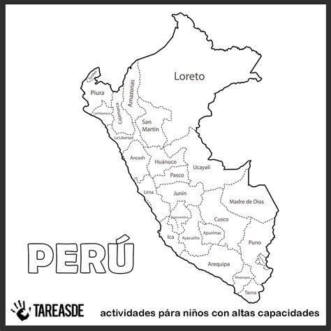 Mapa Del Perú Para Colorear Pdf