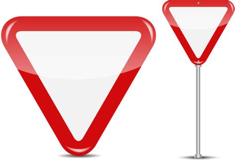 Blank Stop Yield Sign Backgrounds Illustrations Royalty Free Vector