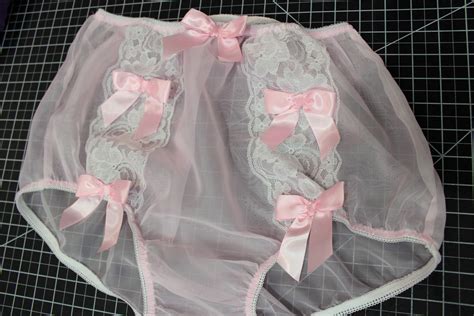 Adult Sissy Pink Sheer Polyester Chiffon Training Bra For Men Cross Dresser Cosplay