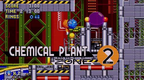 Sonic Mania Chemical Plant Zone Act 1 2 And Boss Battle Gameplay