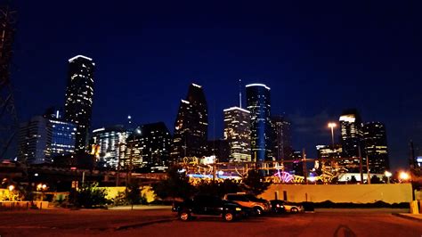 Night view of downtown Houston : houston