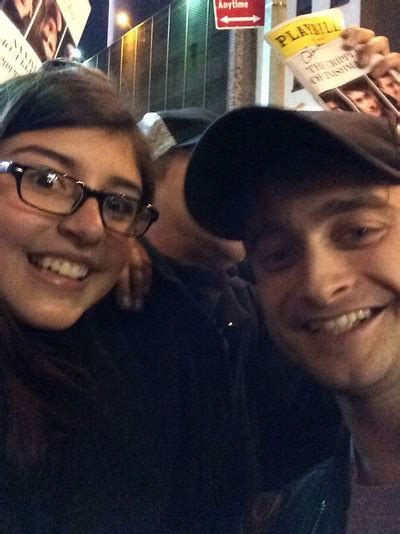 Daniel Radcliffe With A Fan At Cort Theatre Fb