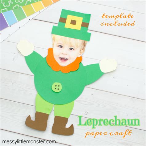 Mix And Match Paper Leprechaun Craft With Printable Leprechaun