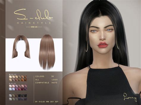 The Sims Resource Mi Long Straight Hairlorryby S Club