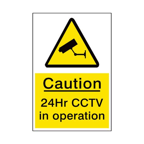 24hr Cctv Sign Safety Uk