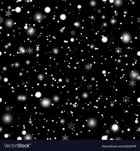 Christmas Sparkling Transparent Snowfall Vector Image