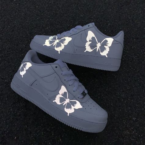 3m Reflective Butterfly Af1 White Butterfly Shoes Fresh Shoes White