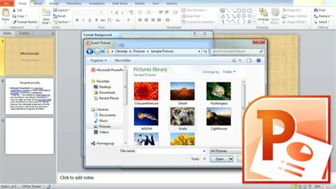 How To Add Insert Background Image To Powerpoint Slide Presentation