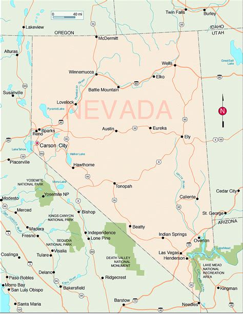 Nevada Map Travelsfinders Com Nevada Map Html Nevada Map