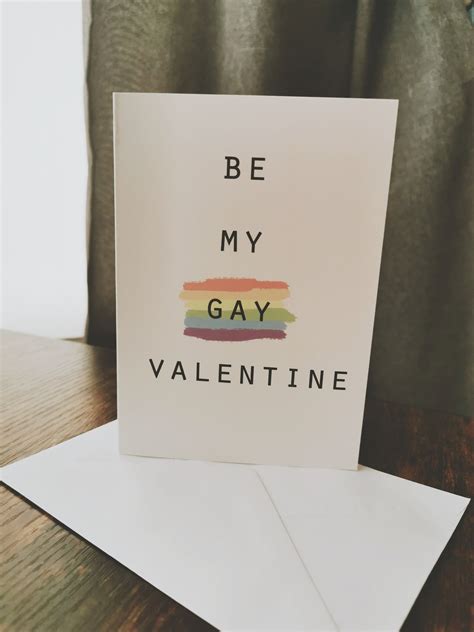 Lgbt Valentine Card 6x4in Gay Valentine Etsy