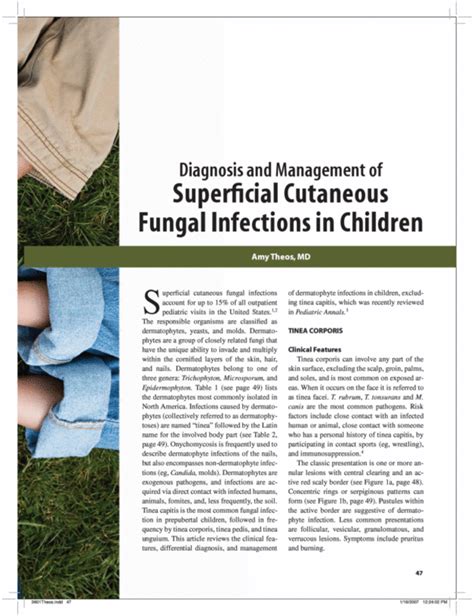 Diagnosis And Management Of Superficial Cutaneous Fungal Infections In