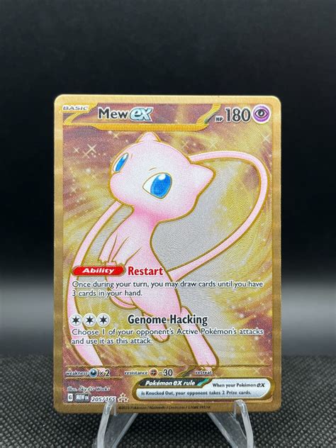 Pokémon 151 Gold Mew Upc Promo English Metal Card Etched Ebay