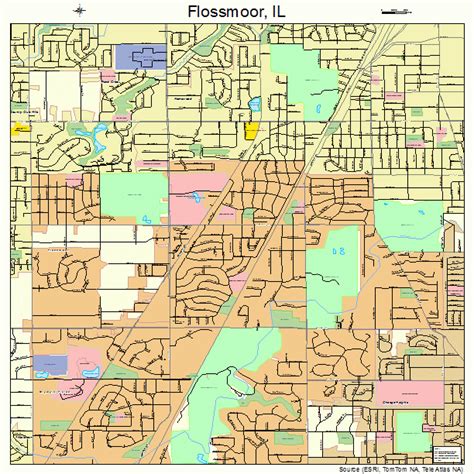 Flossmoor Illinois Street Map 1726571