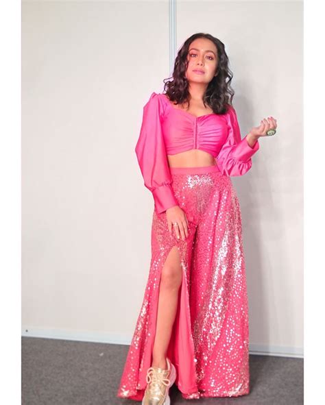Indian Idol 11 Host Neha Kakkar Looks Heavenly In A Pink Outfit Check It Out The Indian Wire