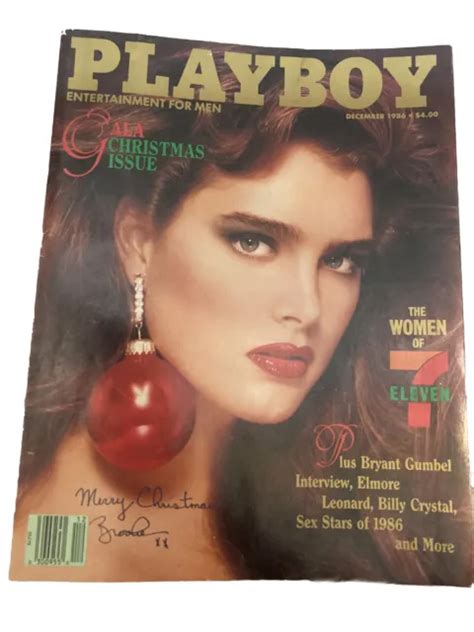 Playboy Magazine December 1986 Gala Christmas Issue Brooke Shields