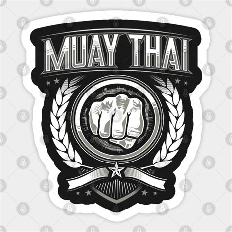 Muay Thai Mma Punching Design Muay Thai Sticker Teepublic