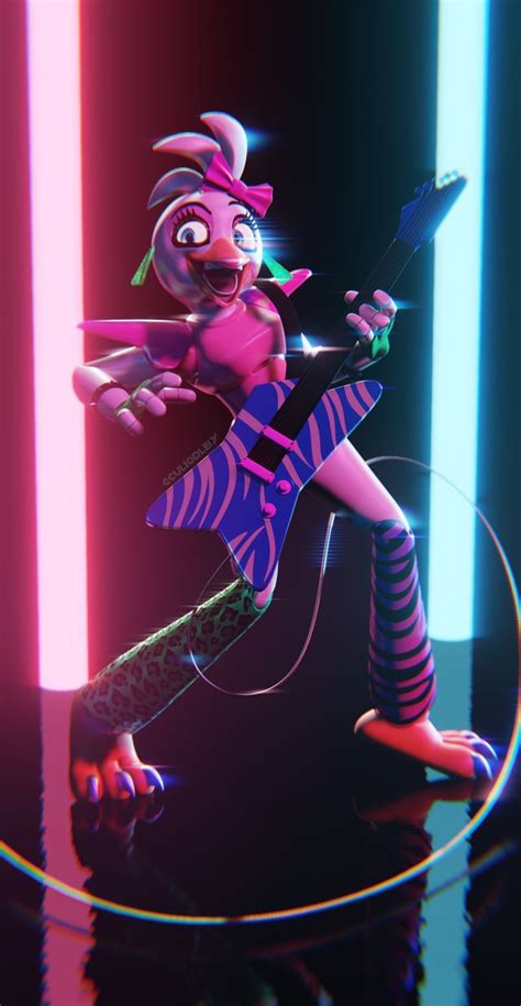 Glamrock Chica Model Render Blender Eevee Fivenightsatfreddys In