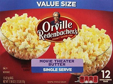 Orville Redenbachers Gourmet Popcorn Movie Theater Butter 12 Ct Mini Pack Of 2 Gourmet