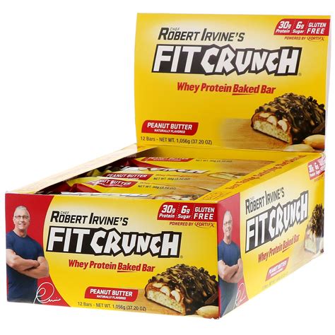 Fitcrunch Bar Protein Bar Peanut Butter 30g Protein 12 Ct Walmart