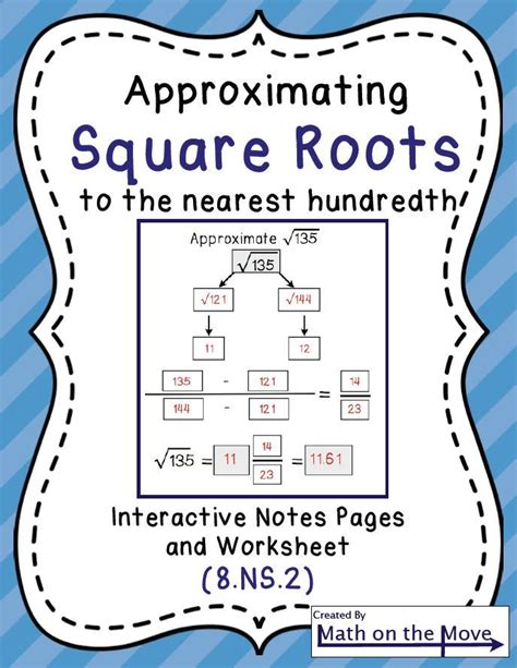 Pdf Square Root Worksheets 8th Grade Thekidsworksheet