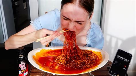 Korean 30x Spicy Fire Noodle Challenge YouTube