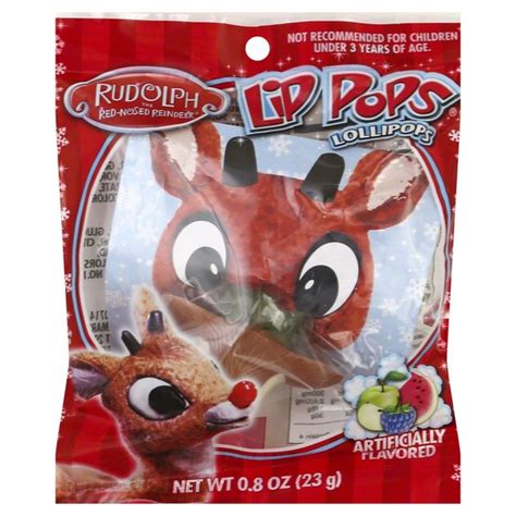 lip pops lollipops rudolph the red nosed reindeer 0 8 oz instacart