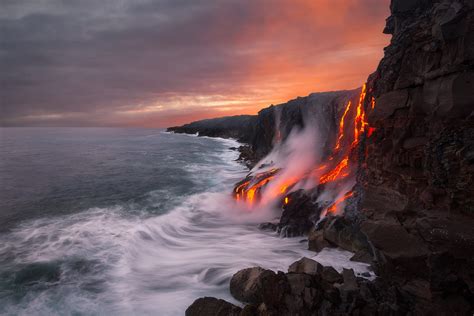 Maybe you would like to learn more about one of these? nature, Landscape, Hawaii, Lava, Sea, Clouds, Waves Wallpapers HD / Desktop and Mobile Backgrounds
