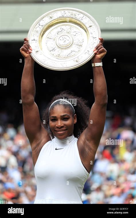 Serena Williams Lifts The Trophy After Beating Angelique Kerber In The