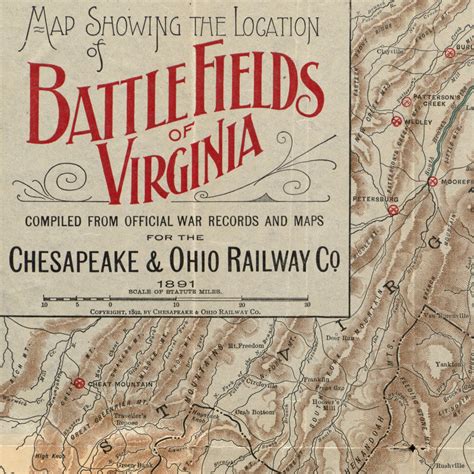 Virginia Civil War Battlefields Map Explore Maps Of The Civil War Muir Way