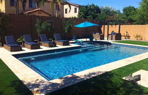Stunning Rectangle Inground Pool Design Ideas With Sun Shelf Inground Pool Designs