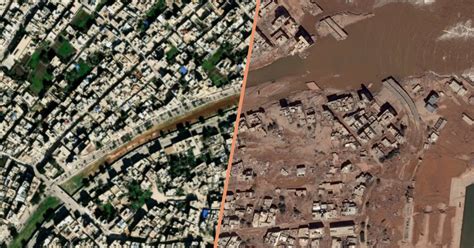 Floods In Libya Satellite Images Of Derna Before And After The Tragedy