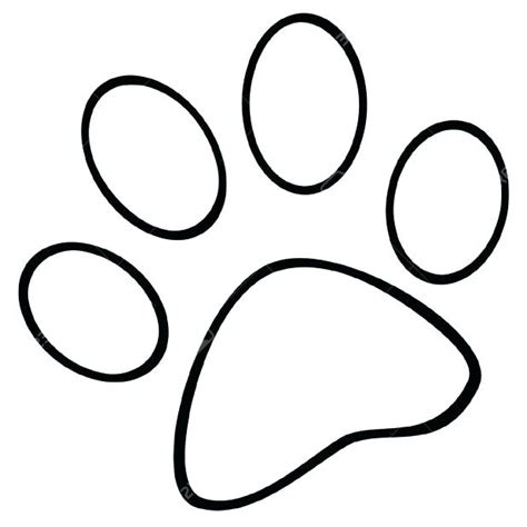 Dog Paw Coloring Page At Free Printable