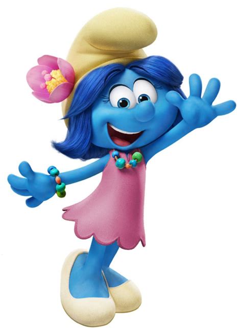 Smurfblossom In A Pink Dress Smurfs Smurfs Movie Lost Village