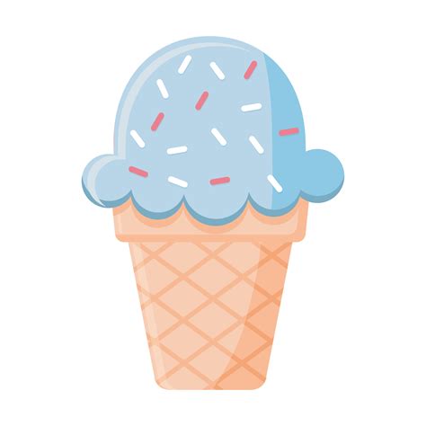 Ice Cream With A Blue Color In A Cone 4428535 Vector Art At Vecteezy