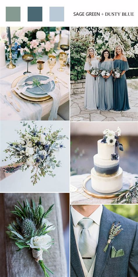 20 Dusty Blue And Sage Green Wedding Colors And Ideas 2024