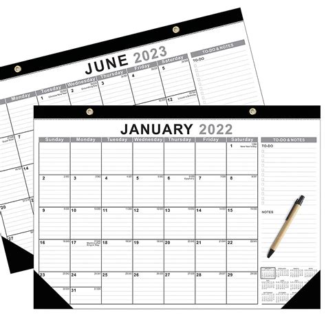 Wall Calendar 2022 2023 12x17 18 Month Desk Calendar From 2022 To