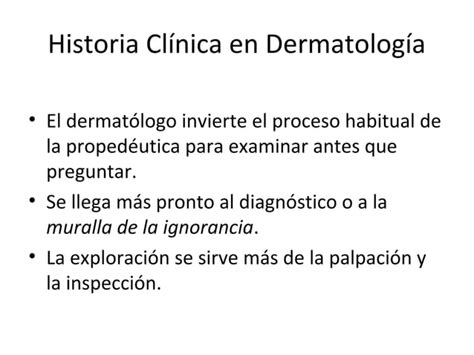 Historia Clínica Dermatológica