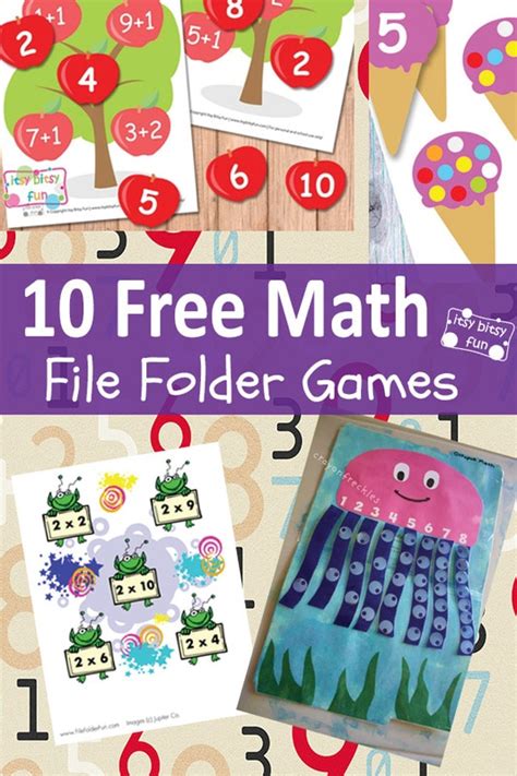 10 Fun Math File Folder Games Free Printable Itsy Bitsy Fun