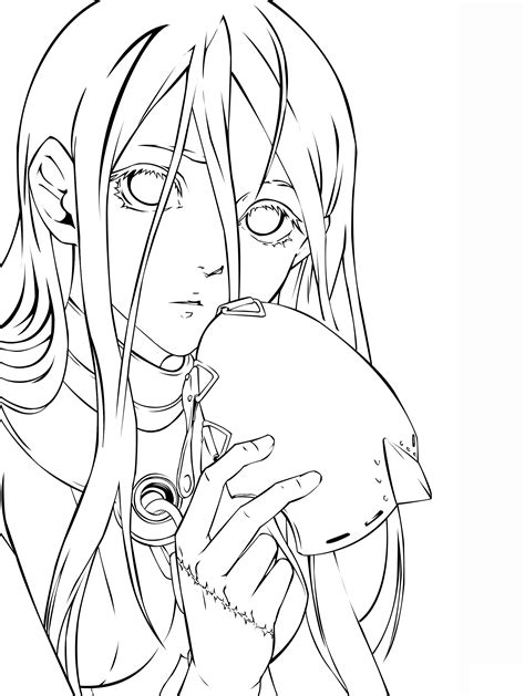 Shiro From Deadman Wonderland Manga Coloring Page Colouringpages