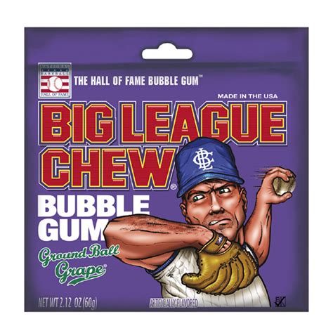 Big League Chew Bubble Gum Ground Ball Grape 212 Oz Snyders Candy