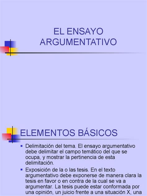 El Ensayo Argumentativo Pdf Ensayos Argumento