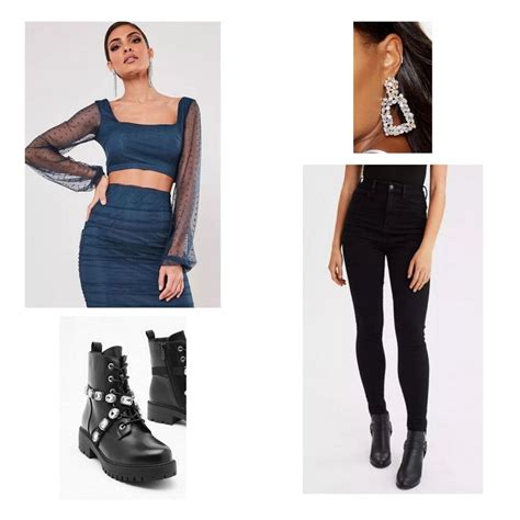 outfit inspired by six the musical fashion and character catherine parr blue crop top silver
