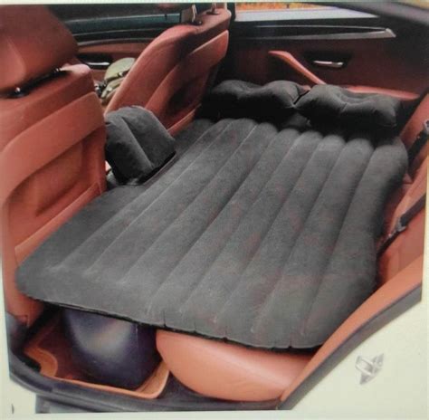 Inflatable Car Bed Mattress Travel Adults Air Bed Sofa Two Air Pillow
