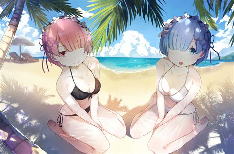 Wallpaper Anime Girls Ram Re Zero Rem Re Zero Re Life In A